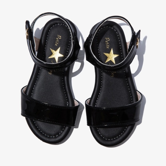 Petite Hailey basic black parent sandal toddler - Picture 2 of 12